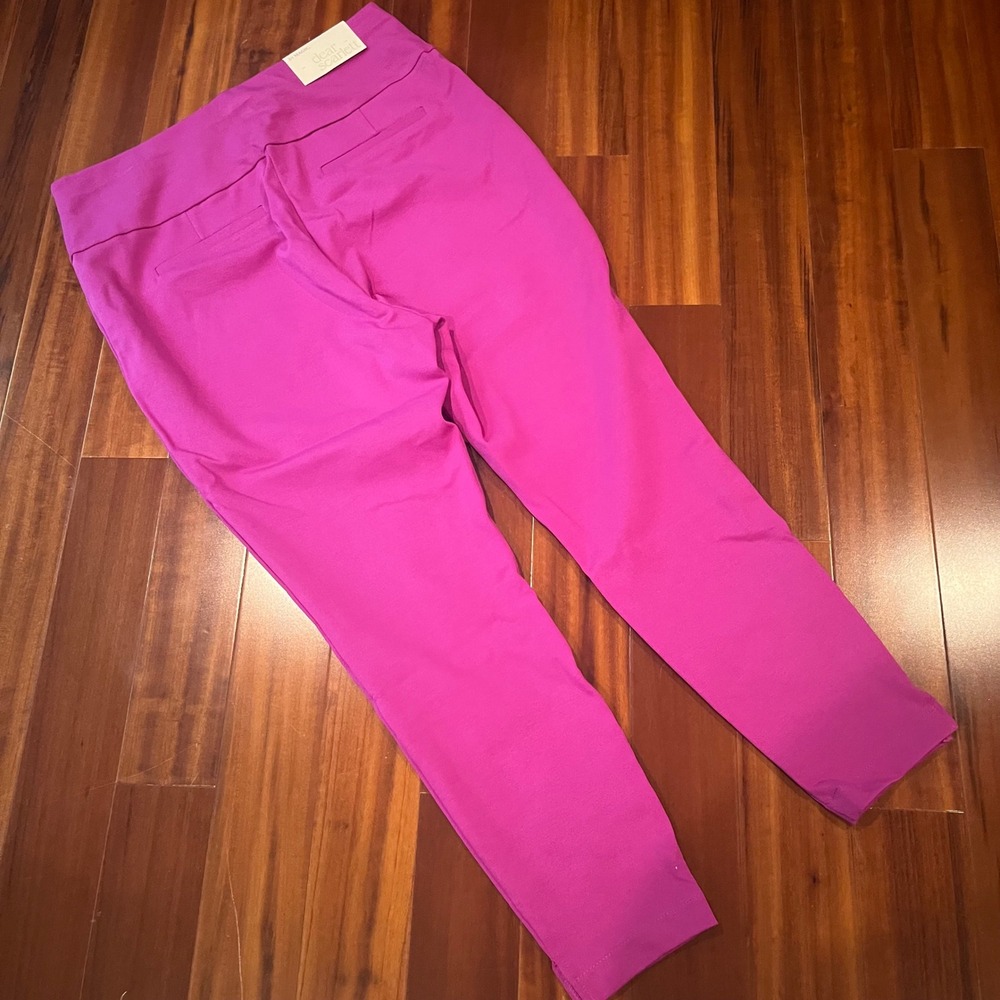 Dear Scarlett Magic Pants Plus 1X Skinny Trouser Magenta Purple Pink Pull On New - Picture 4 of 11